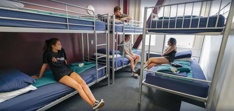 Ostello Nomads Capital Backpackers - Wellington (Adults Only) Esterno foto A typical room at a backpacker hostel in Australia